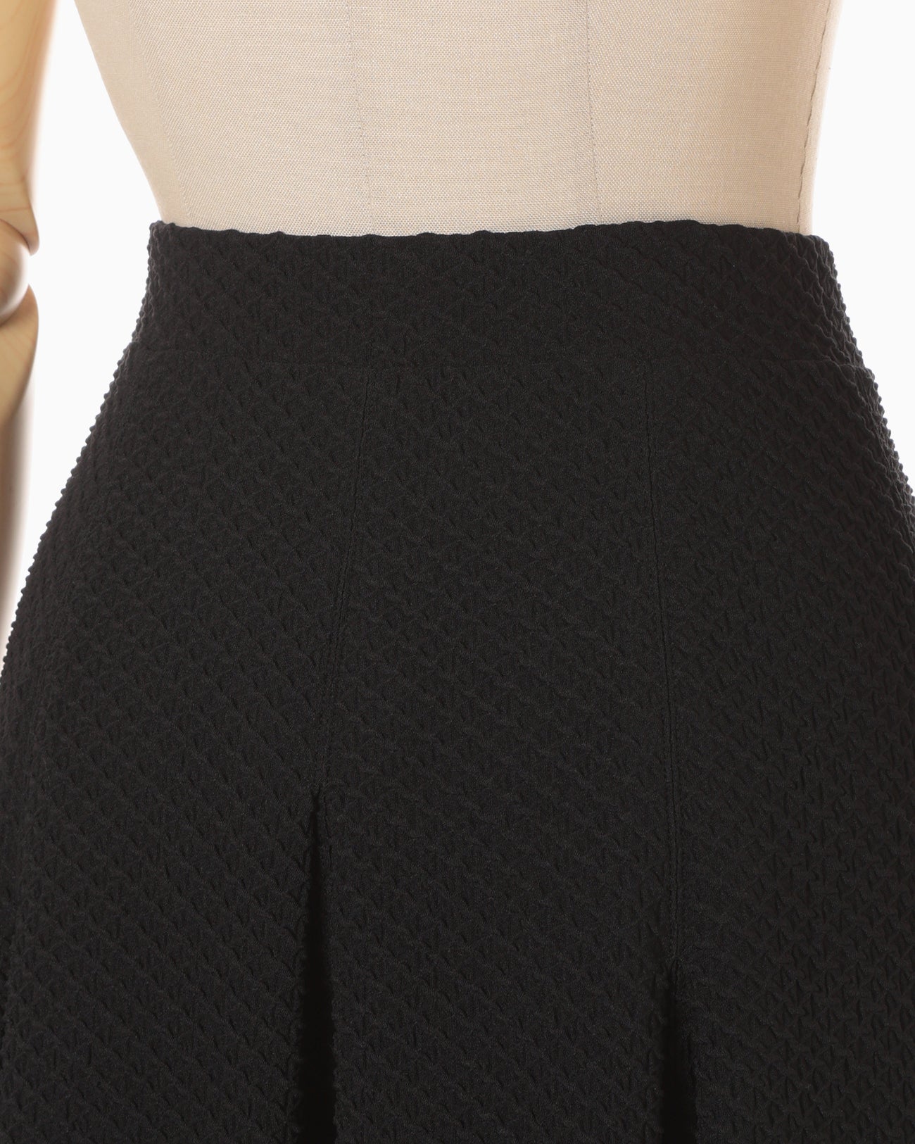 Shirring Jersey Jacquard Flare Skirt - black - Mame Kurogouchi
