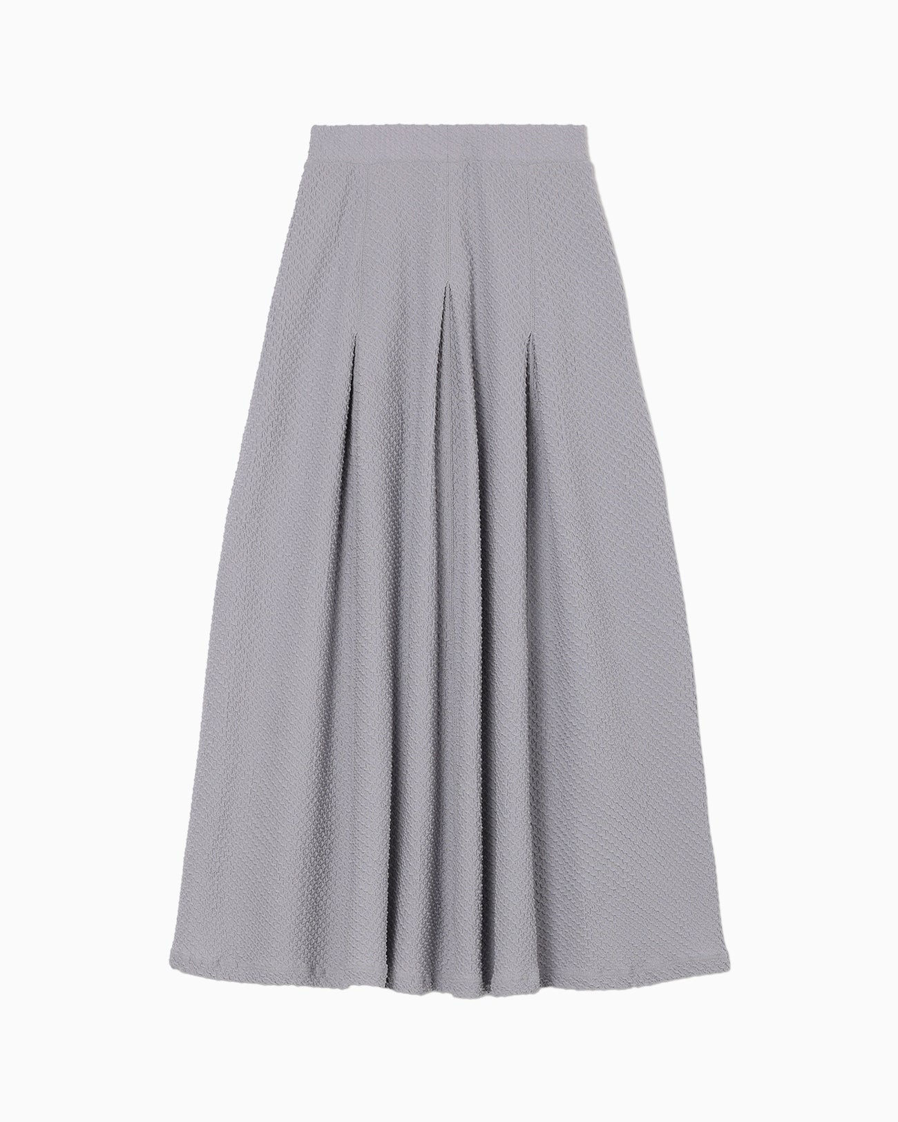 Shirring Jersey Jacquard Flare Skirt - grey - Mame Kurogouchi