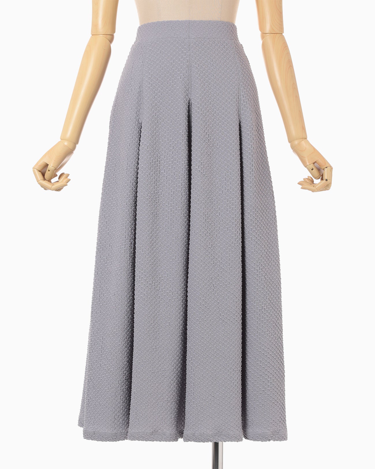 Shirring Jersey Jacquard Flare Skirt - grey - Mame Kurogouchi