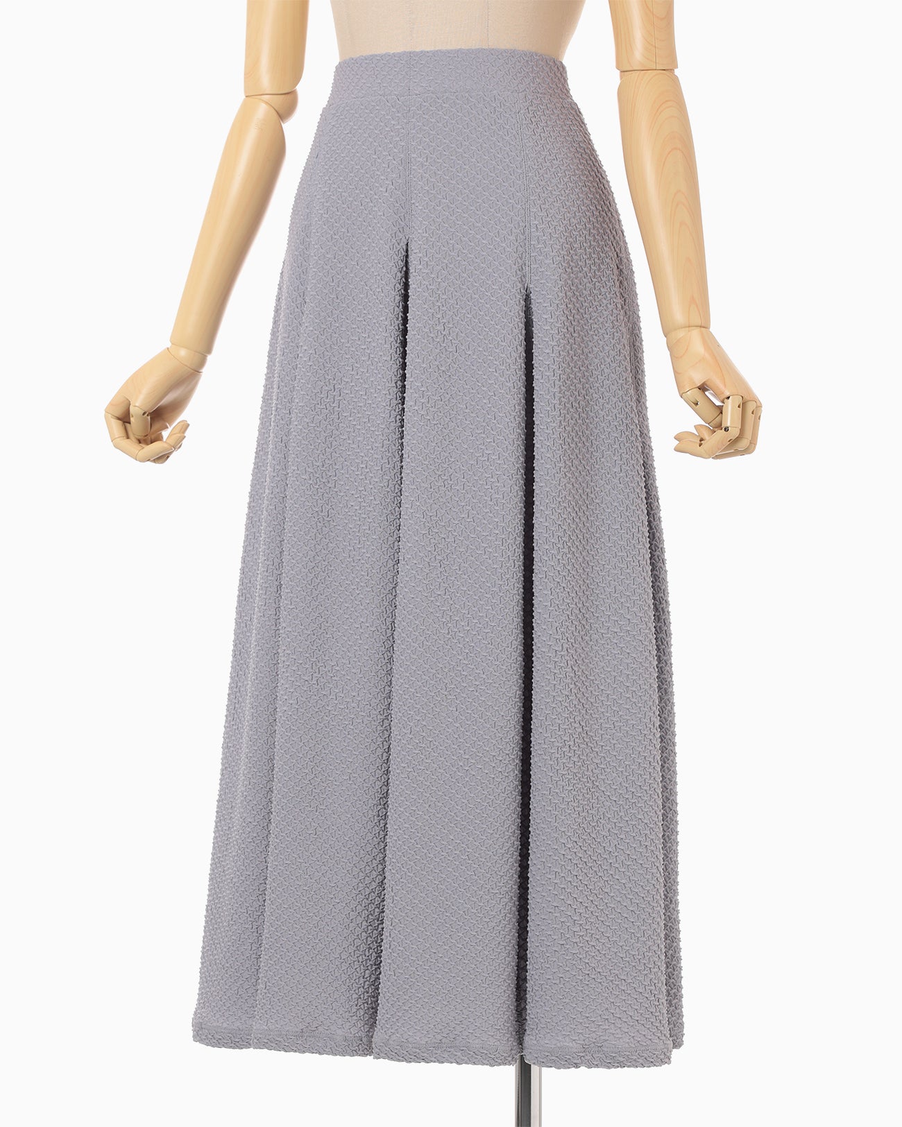 Shirring Jersey Jacquard Flare Skirt - grey - Mame Kurogouchi