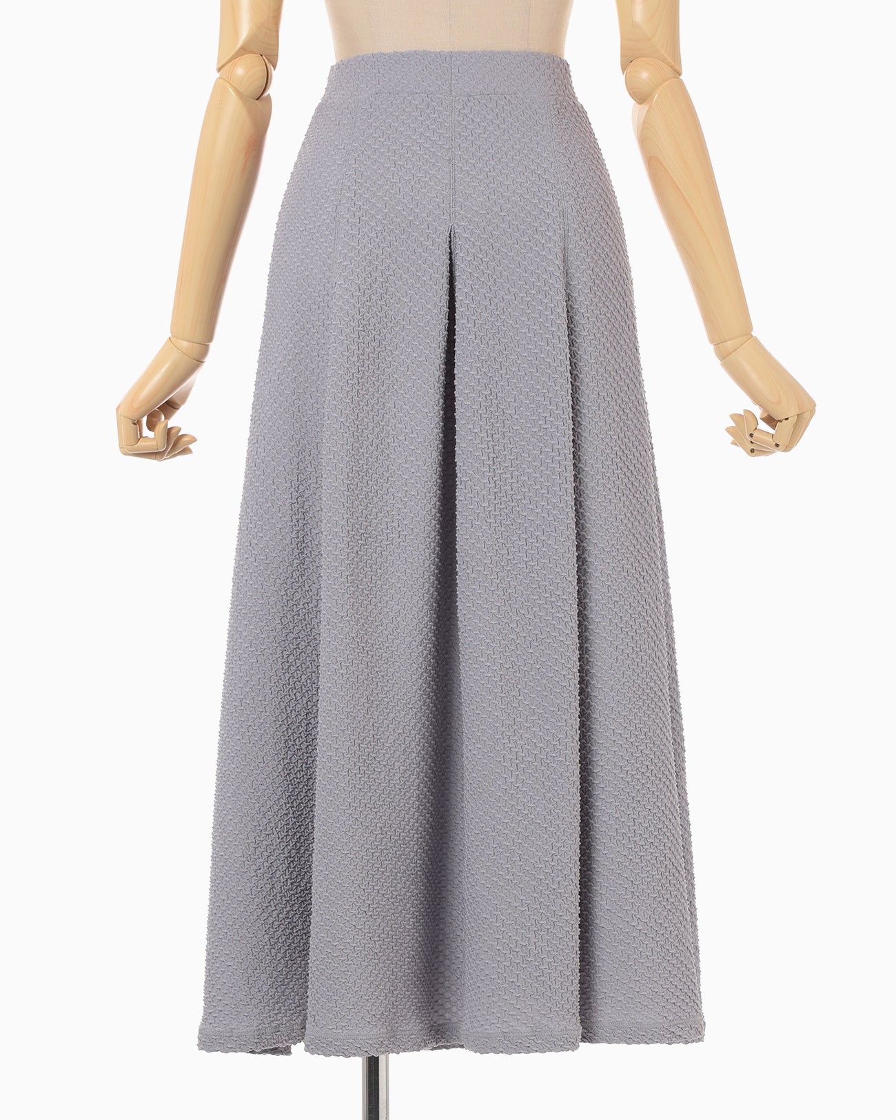 Shirring Jersey Jacquard Flare Skirt - grey - Mame Kurogouchi