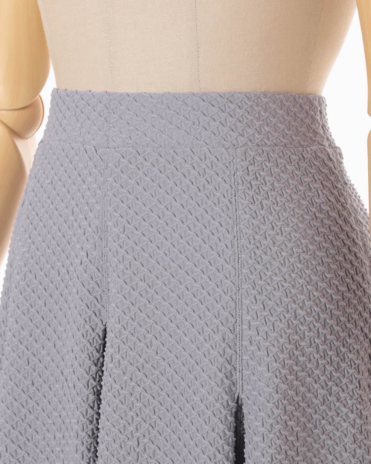 Shirring Jersey Jacquard Flare Skirt - grey - Mame Kurogouchi