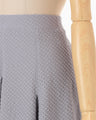 Shirring Jersey Jacquard Flare Skirt - grey