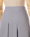 Shirring Jersey Jacquard Flare Skirt - grey