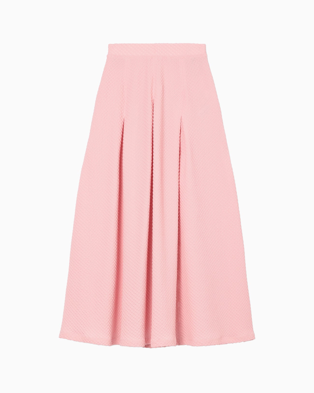 Shirring Jersey Jacquard Flare Skirt - pink - Mame Kurogouchi