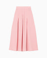 Shirring Jersey Jacquard Flare Skirt - pink