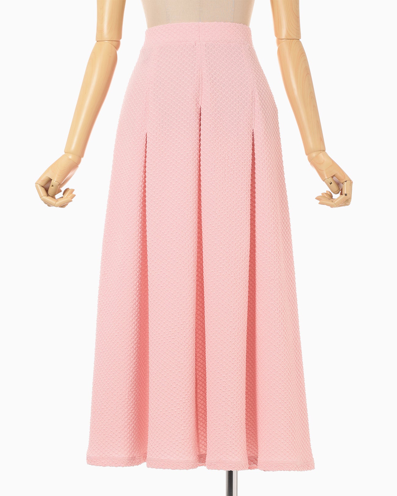 Shirring Jersey Jacquard Flare Skirt - pink - Mame Kurogouchi