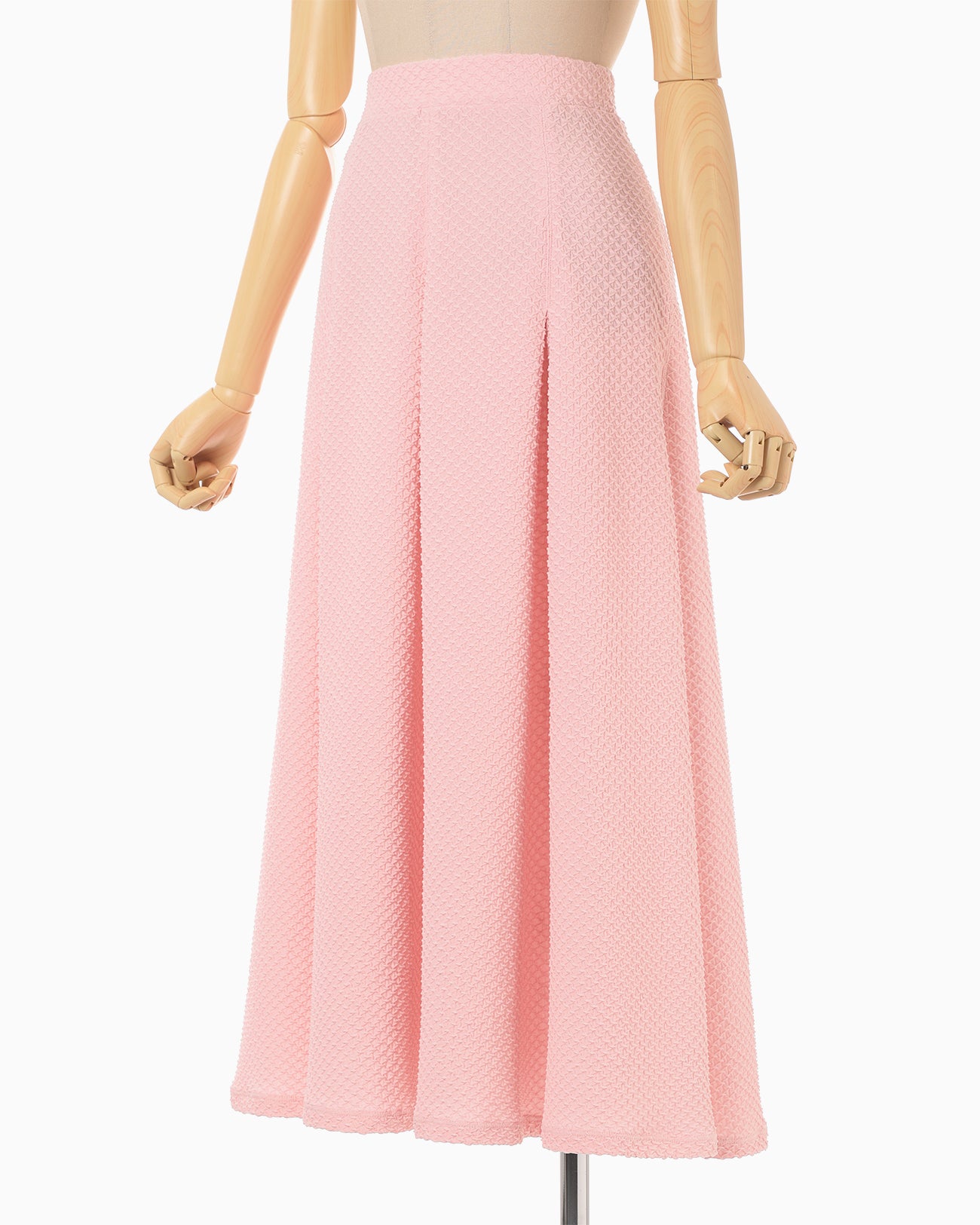 Shirring Jersey Jacquard Flare Skirt - pink - Mame Kurogouchi