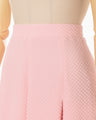 Shirring Jersey Jacquard Flare Skirt - pink