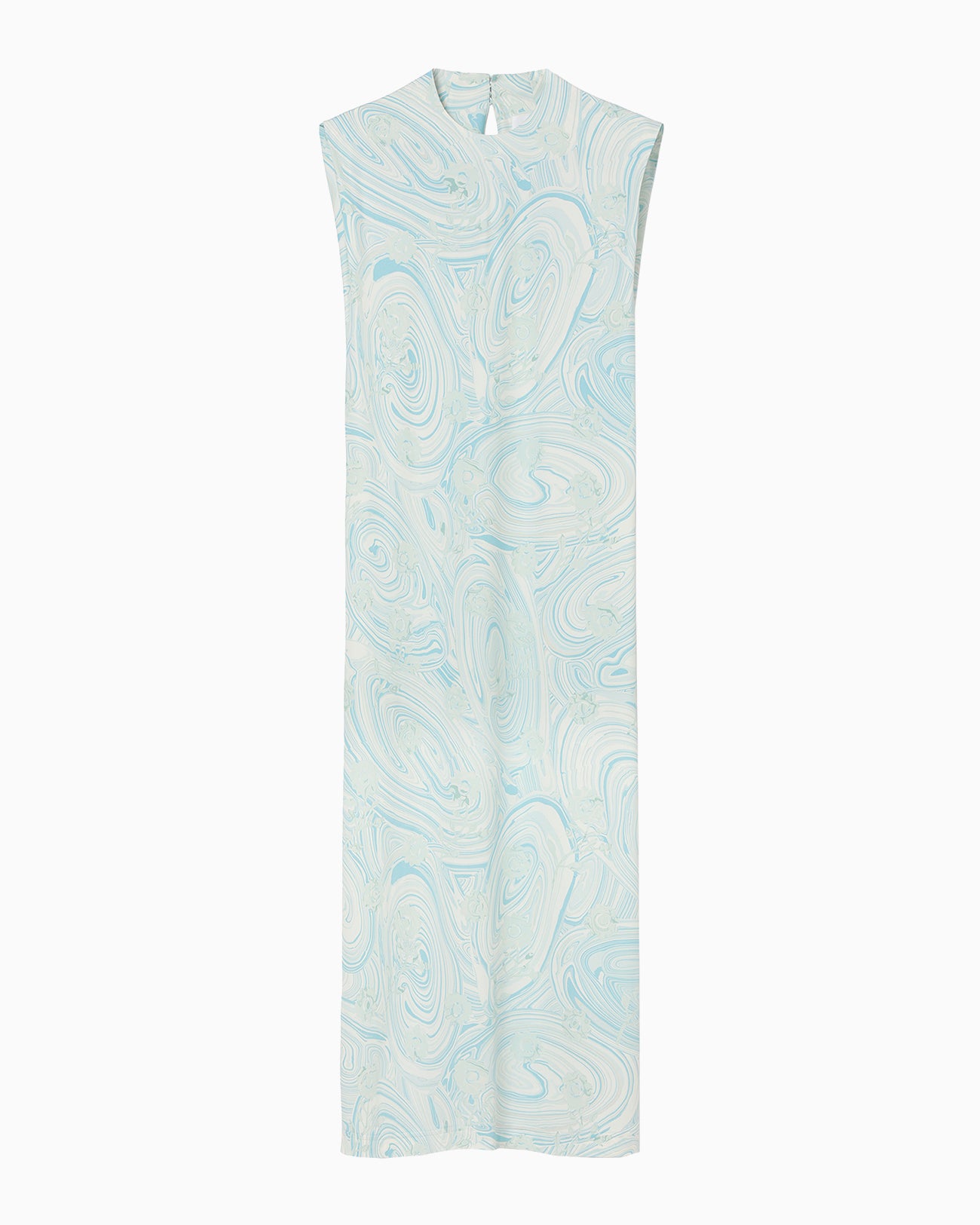Marble Print Jersey Dress - blue - Mame Kurogouchi