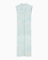 Marble Print Jersey Dress - blue