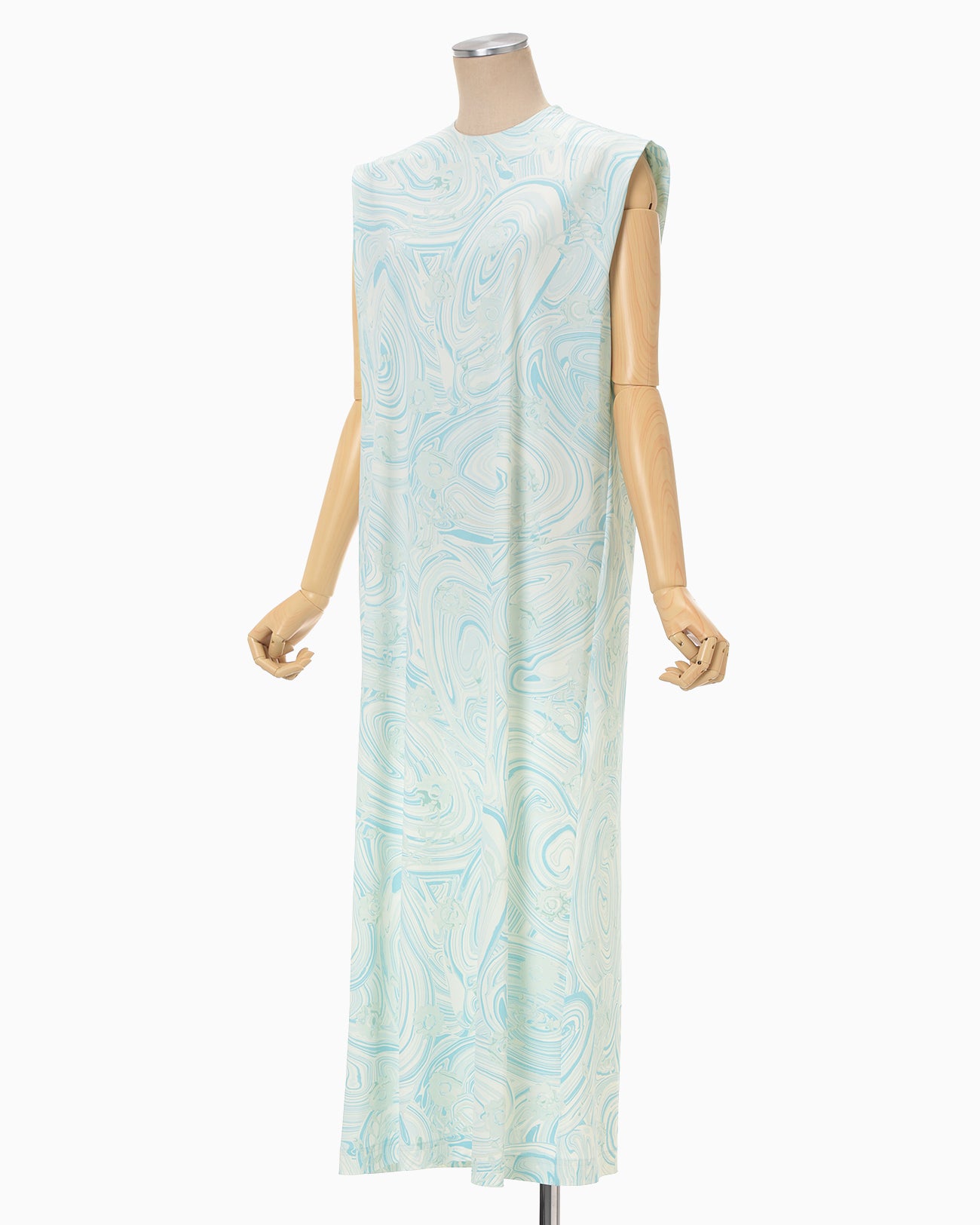 Marble Print Jersey Dress - blue - Mame Kurogouchi