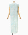 Marble Print Jersey Dress - blue