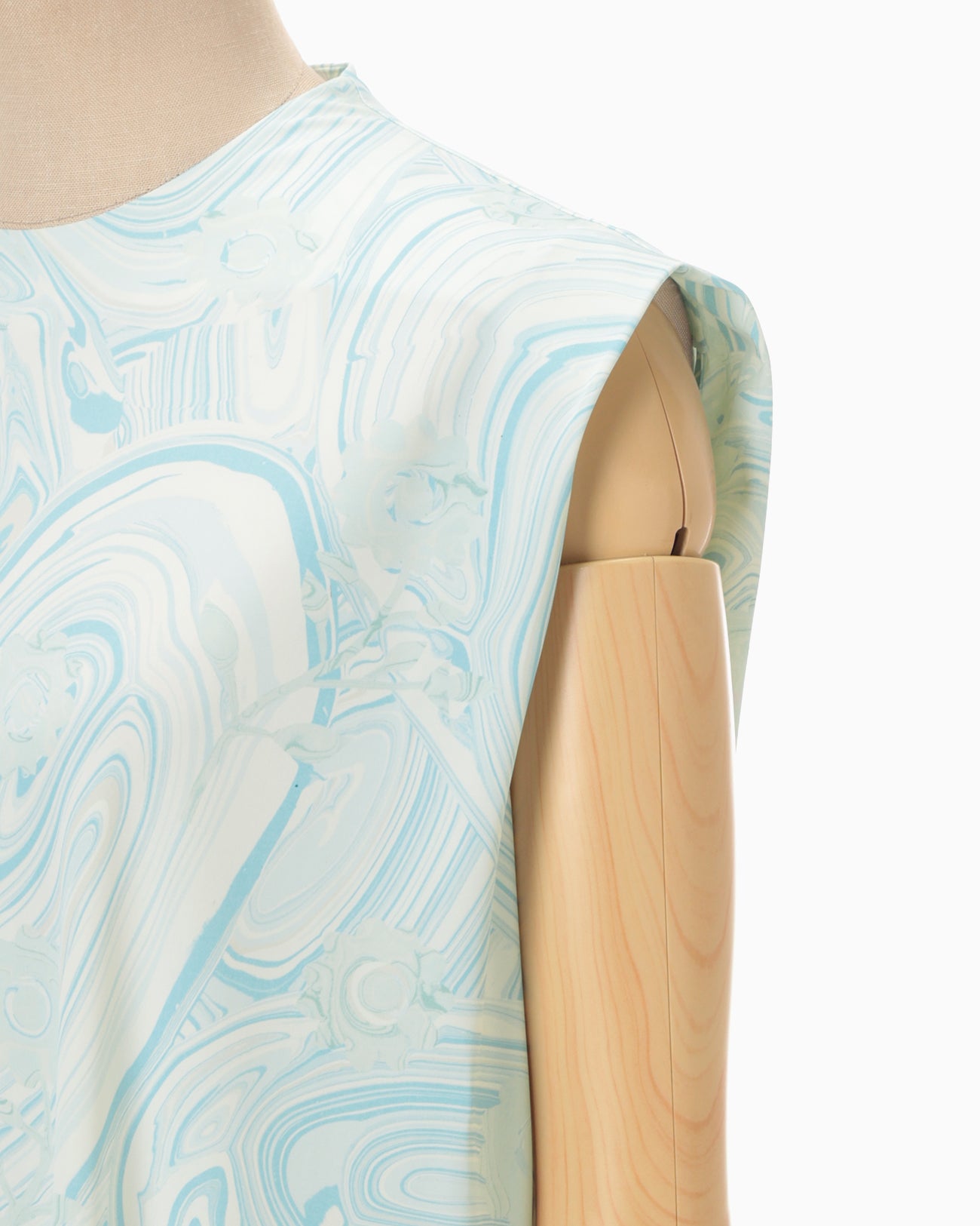 Marble Print Jersey Dress - blue - Mame Kurogouchi
