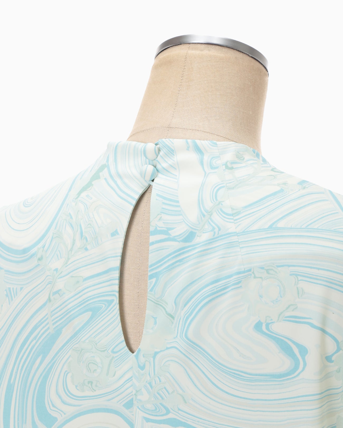 Marble Print Jersey Dress - blue - Mame Kurogouchi