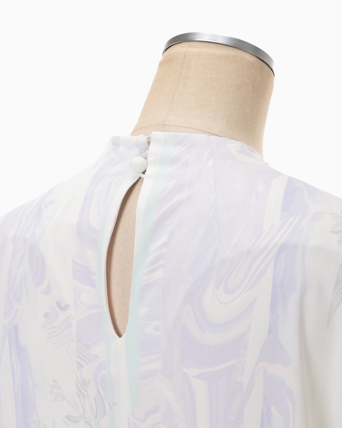 Marble Print Jersey Dress - purple - Mame Kurogouchi