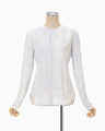Marble Print Jersey Long Sleeve Top - purple