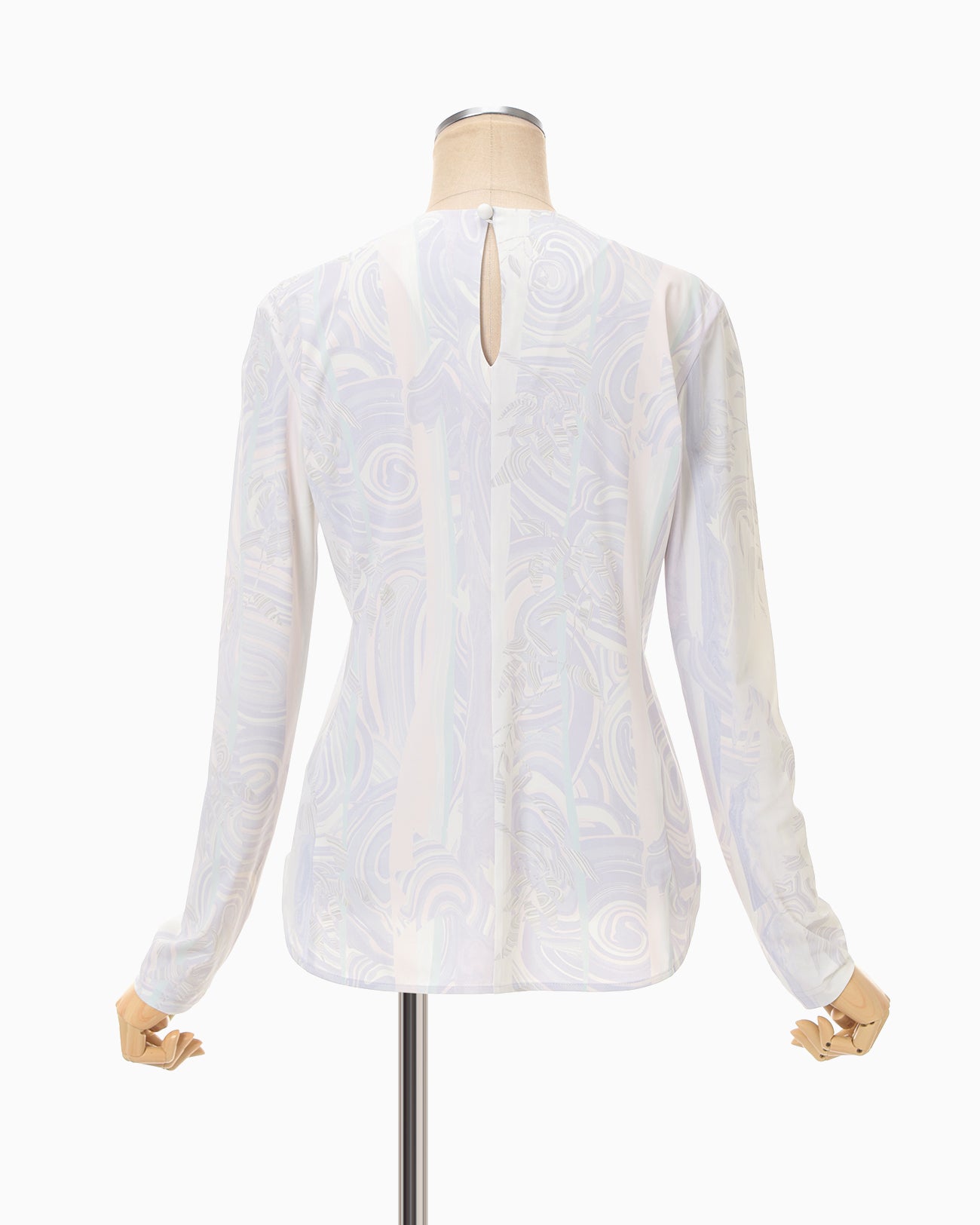 Marble Print Jersey Long Sleeve Top - purple - Mame Kurogouchi