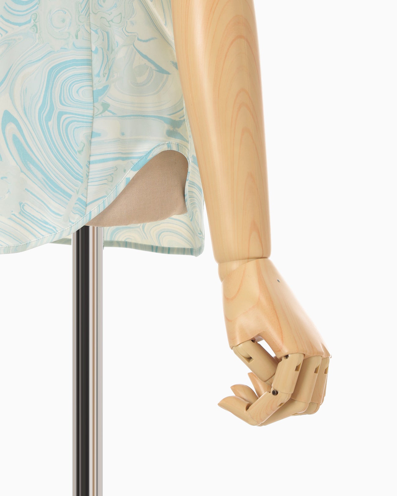 Marble Print Jersey Short Sleeve Top - blue - Mame Kurogouchi