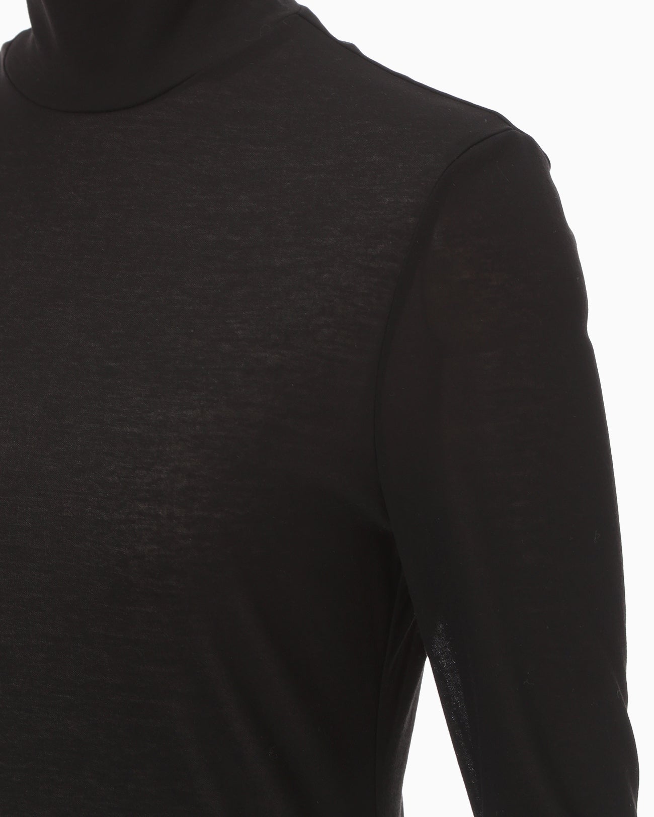 Cotton Jersey High Neck Top - black - Mame Kurogouchi
