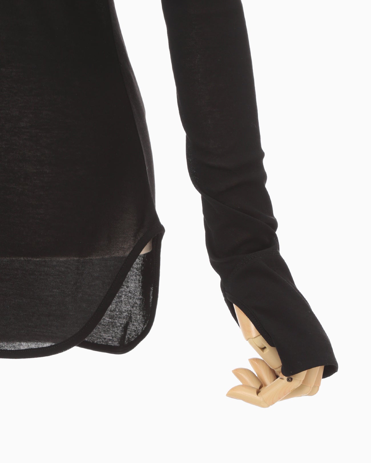 Cotton Jersey High Neck Top - black - Mame Kurogouchi