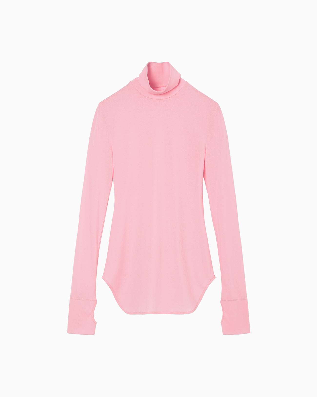Cotton Jersey High Neck Top - pink - Mame Kurogouchi