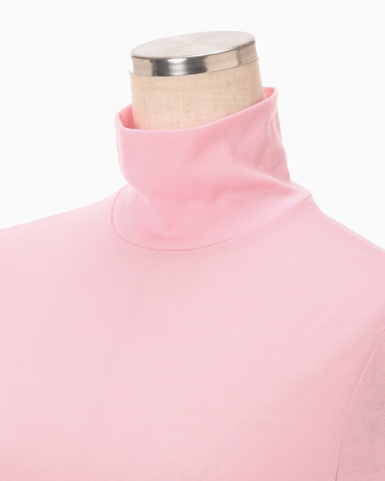 Cotton Jersey High Neck Top - pink - Mame Kurogouchi
