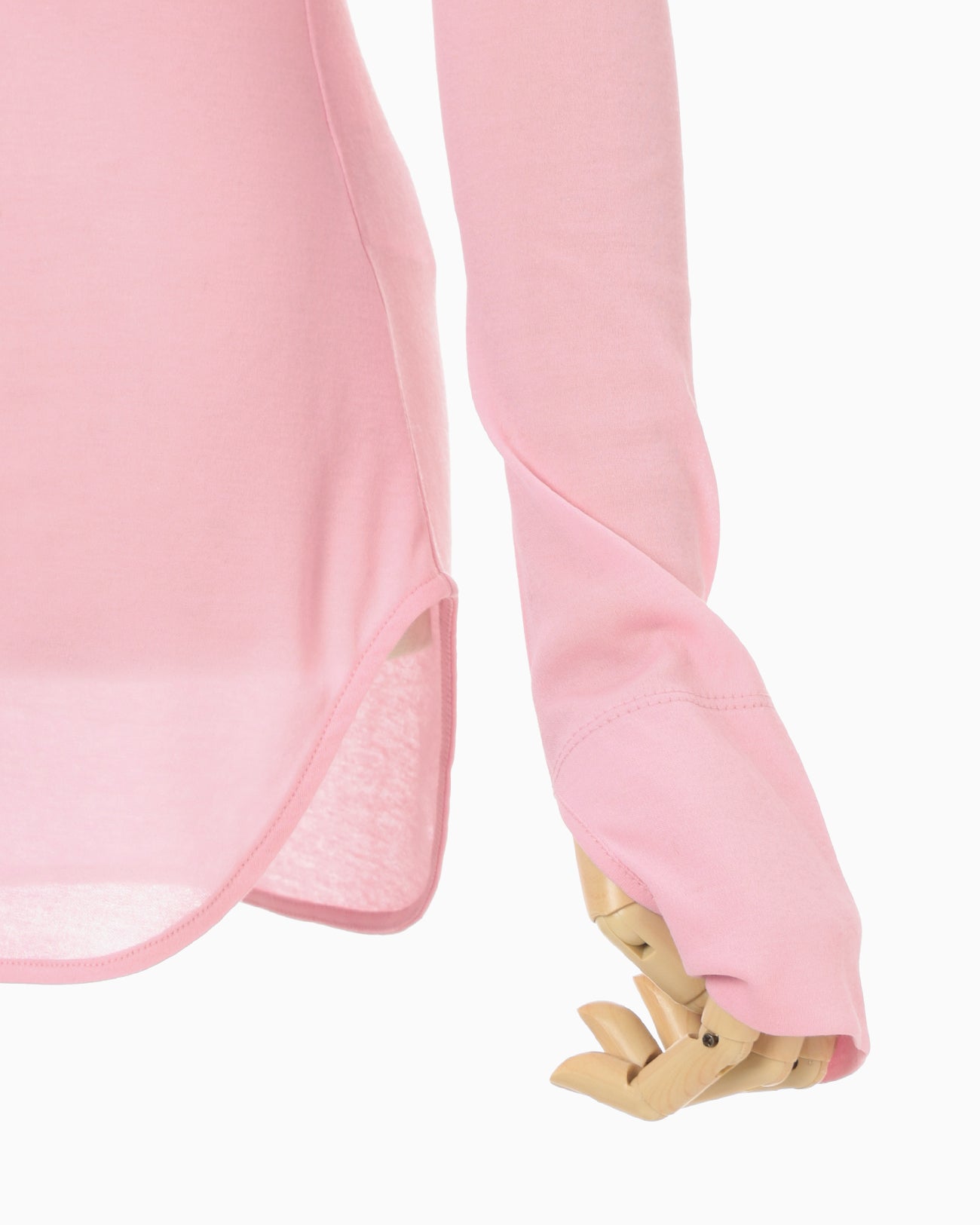 Cotton Jersey High Neck Top - pink - Mame Kurogouchi