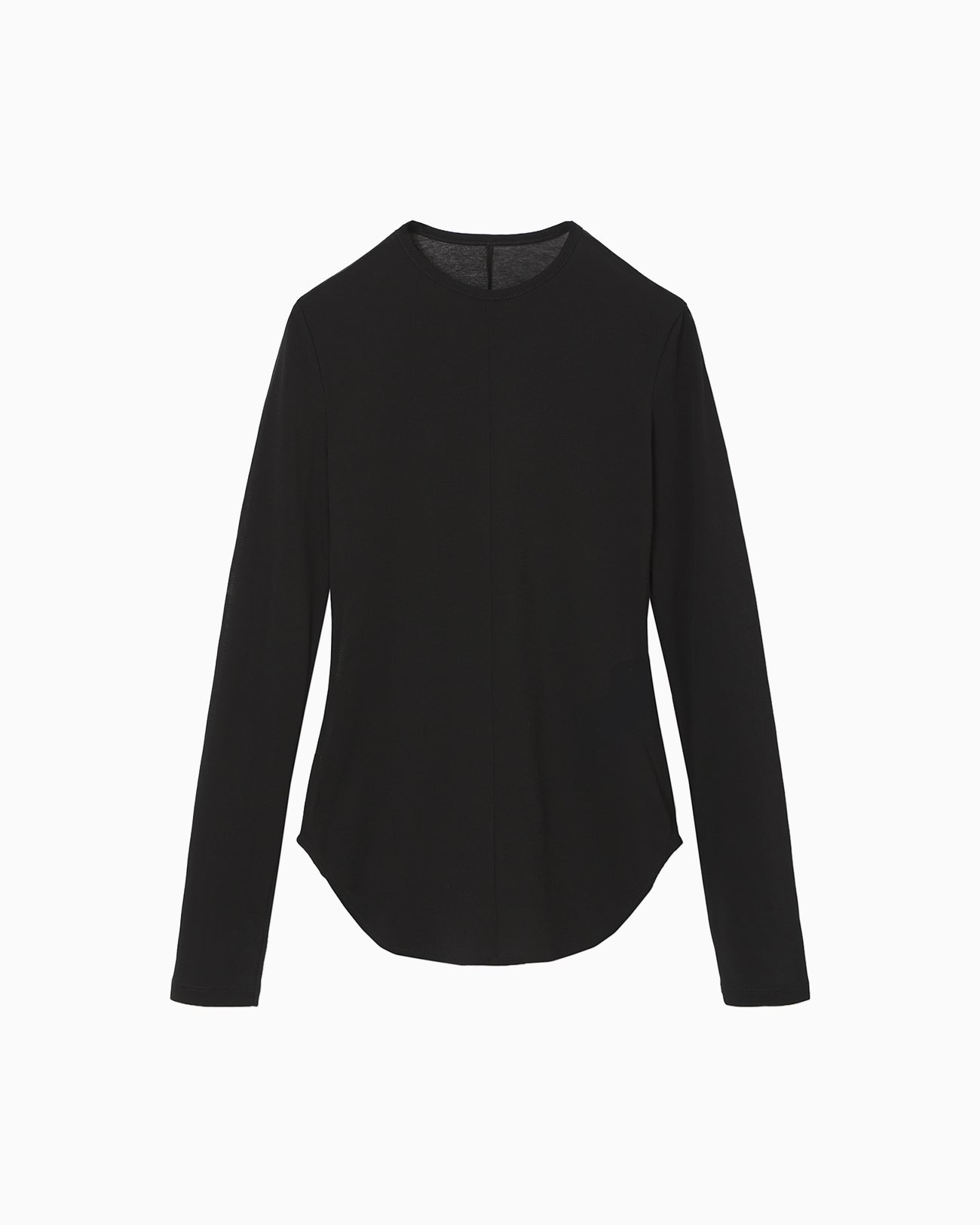 新品mame Crew Neck Ribbed Jersey Top Cotton Jersey Crew Neck Top - black - Mame Kurogouchi