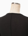 Cotton Jersey Crew Neck Top - black