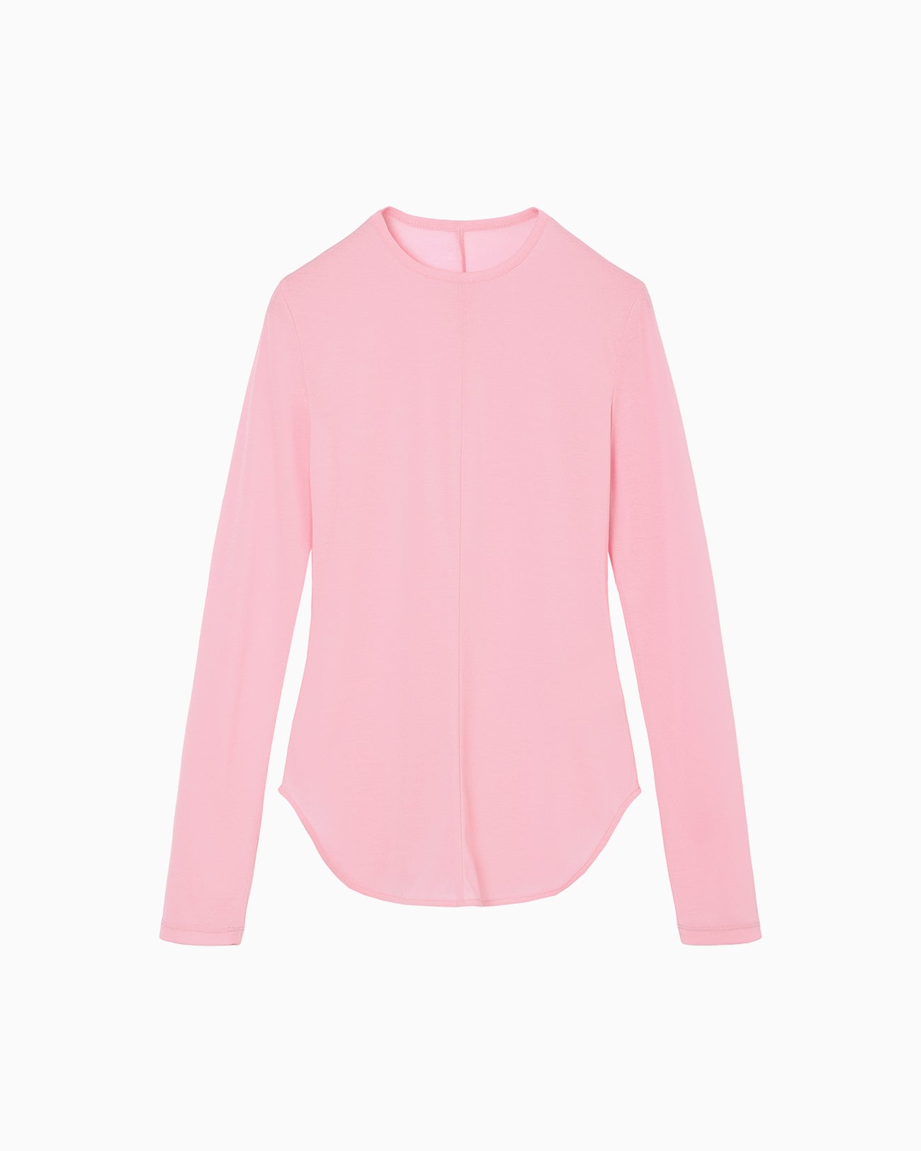 Cotton Jersey Crew Neck Top - pink - Mame Kurogouchi