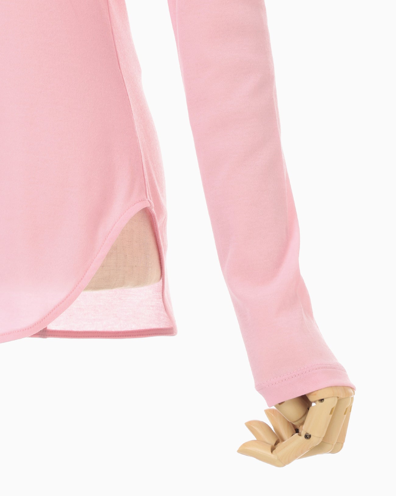 Cotton Jersey Crew Neck Top - pink - Mame Kurogouchi