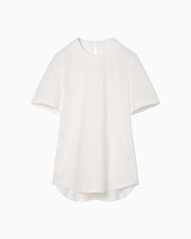 Cotton Plainstitch Top - white