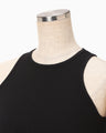 Cotton Plainstitch Sleeveless Top - black