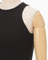 Cotton Plainstitch Sleeveless Top - black