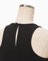 Cotton Plainstitch Sleeveless Top - black