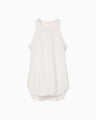 Cotton Plainstitch Sleeveless Top - white