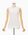 Cotton Plainstitch Sleeveless Top - white
