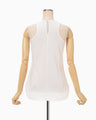 Cotton Plainstitch Sleeveless Top - white