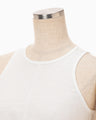 Cotton Plainstitch Sleeveless Top - white