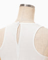 Cotton Plainstitch Sleeveless Top - white