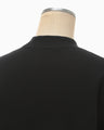 Floral Embroidery Oversized Sweat Top - black