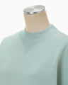 Floral Embroidery Oversized Sweat Top - light blue