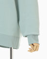 Floral Embroidery Oversized Sweat Top - light blue