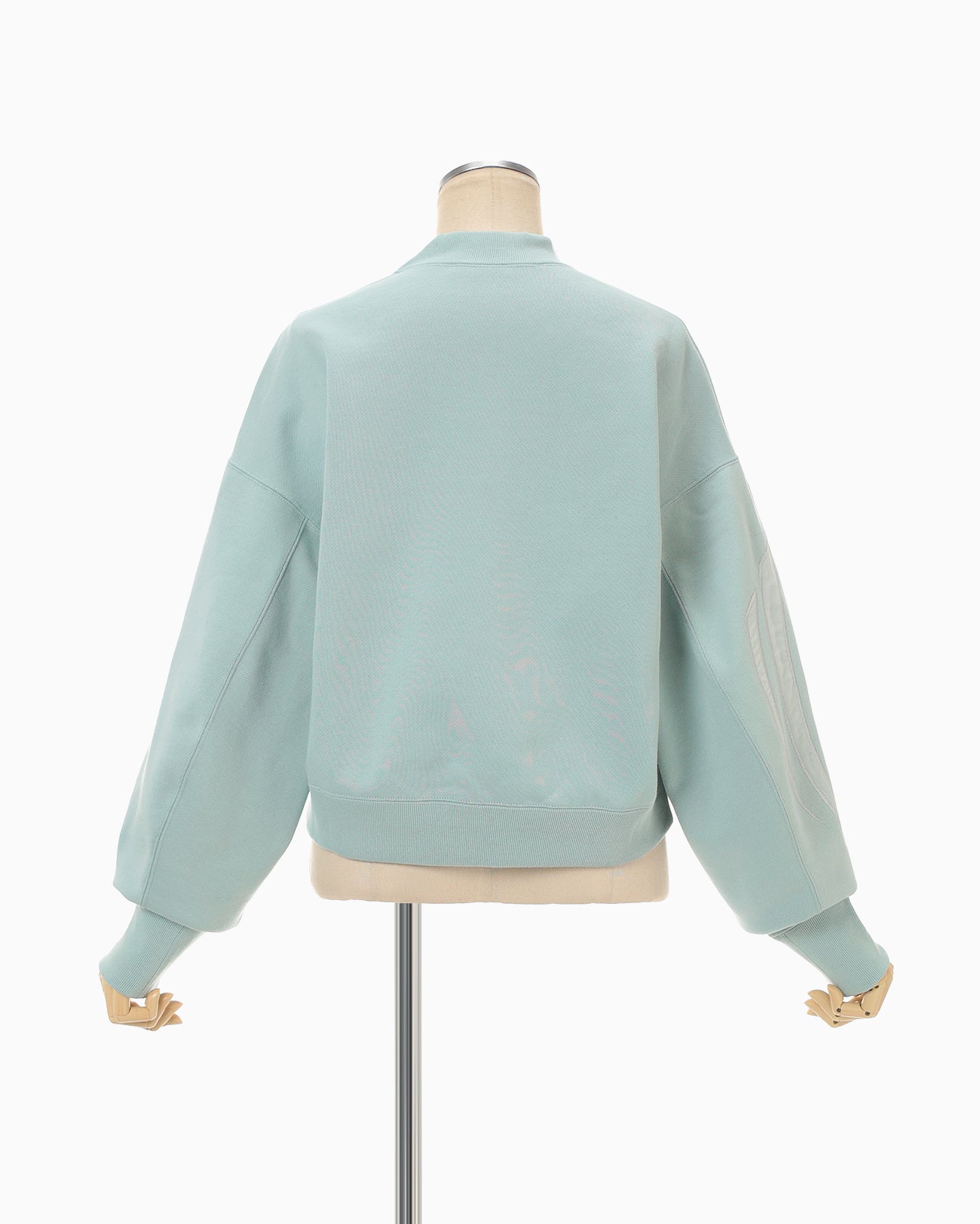 Floral Embroidery Short Sweat Top - light blue - Mame Kurogouchi