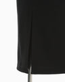 Floral Embroidery Sweat Skirt - black