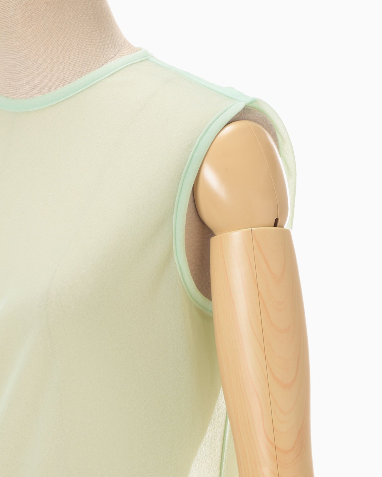 Draped Jersey Sheer Dress - light green - Mame Kurogouchi