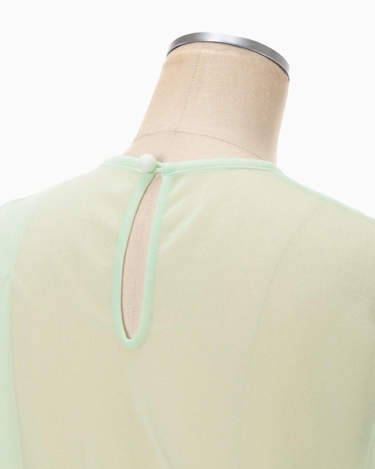 Draped Jersey Sheer Dress - light green - Mame Kurogouchi