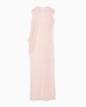 Draped Jersey Sheer Dress - pink