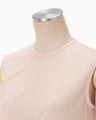 Draped Jersey Sheer Dress - pink